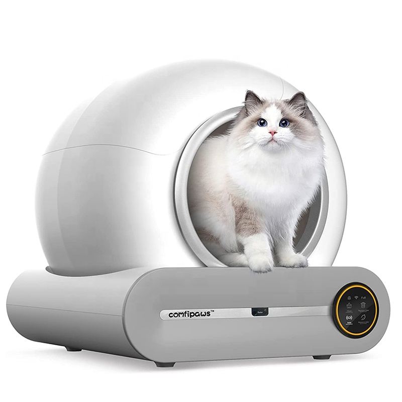 Comfipaws Self Cleaning No Scooping, Automatic automatic Cat Litter Box with Ionic Deodorizer and APP wifi