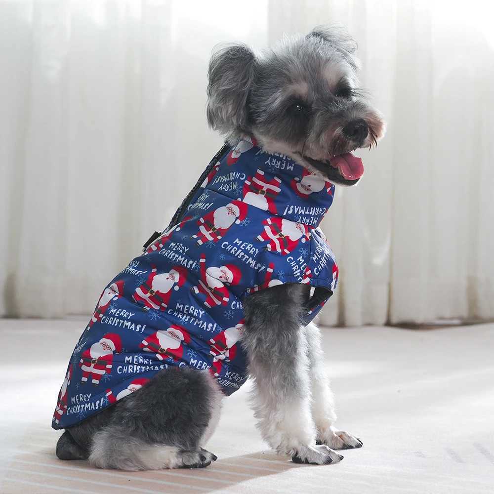 Christmas Clothes For Small Medium Dogs Jacket Cats Vest Winter Warm Coat New Year Festival Costume Puppy Apparel Pet OutfitsXJ241125