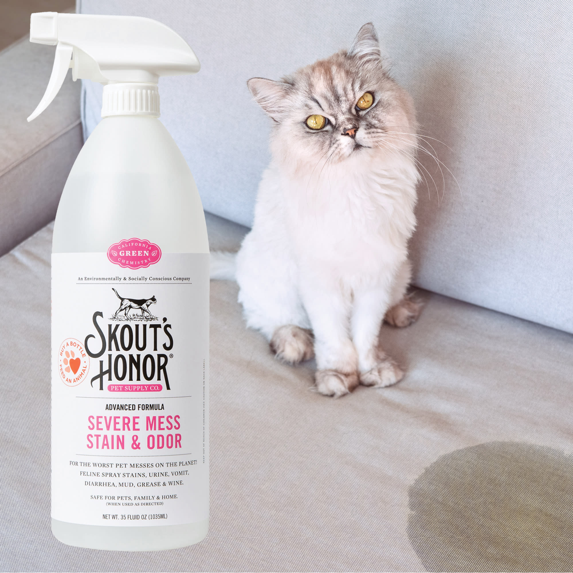 Skout's Honor Cat Stain & Odor Severe Mess Advanced Formula, 35 fl. oz.