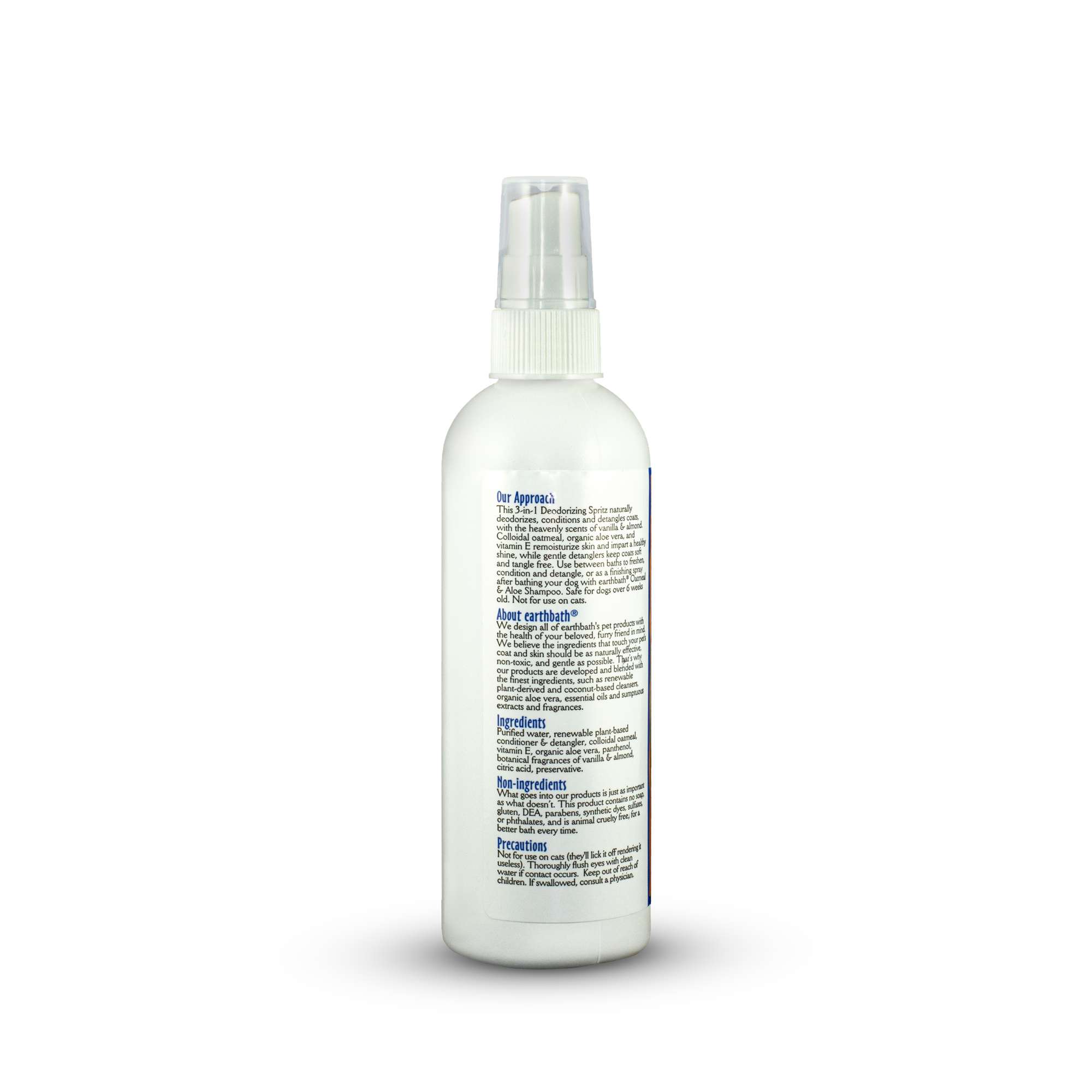 Earthbath Vanilla & Almond 3-in-1 Deodorizing Dog Spritz, 8 fl. oz.