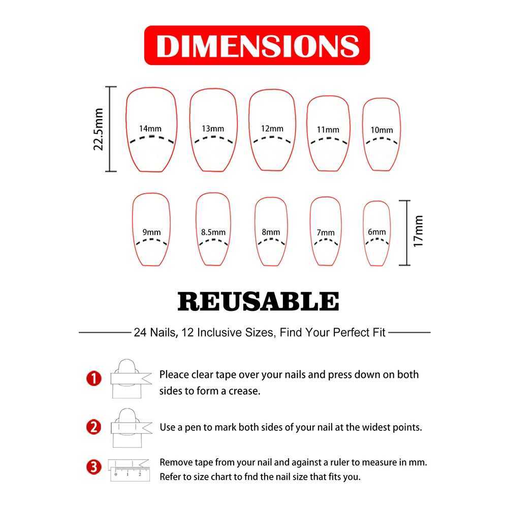Trend Fashion Women Girls 24Pcs/Set Medium Coffin Shaped French Glitter Powder Star Stripe Wearable Fake Nail Press on Nail ArtW250120