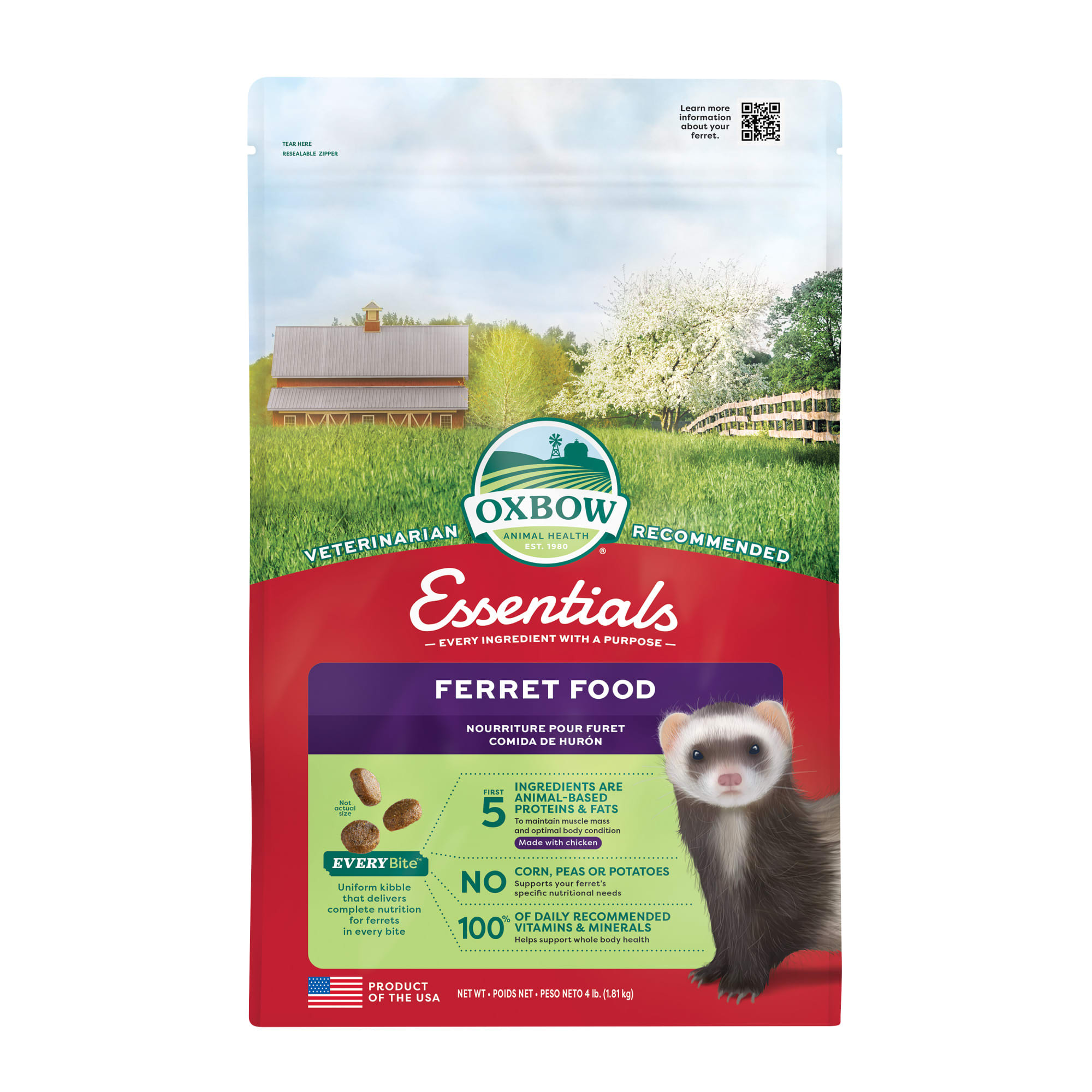 Oxbow Essentials Ferret Food, 4 lbs.