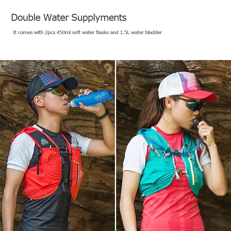 AONIJIE C962 Advanced Skin 12L Hydration Backpack Pack Bag Vest Soft Water Bladder Flask For Hiking Trail Running Marathon Race 241125