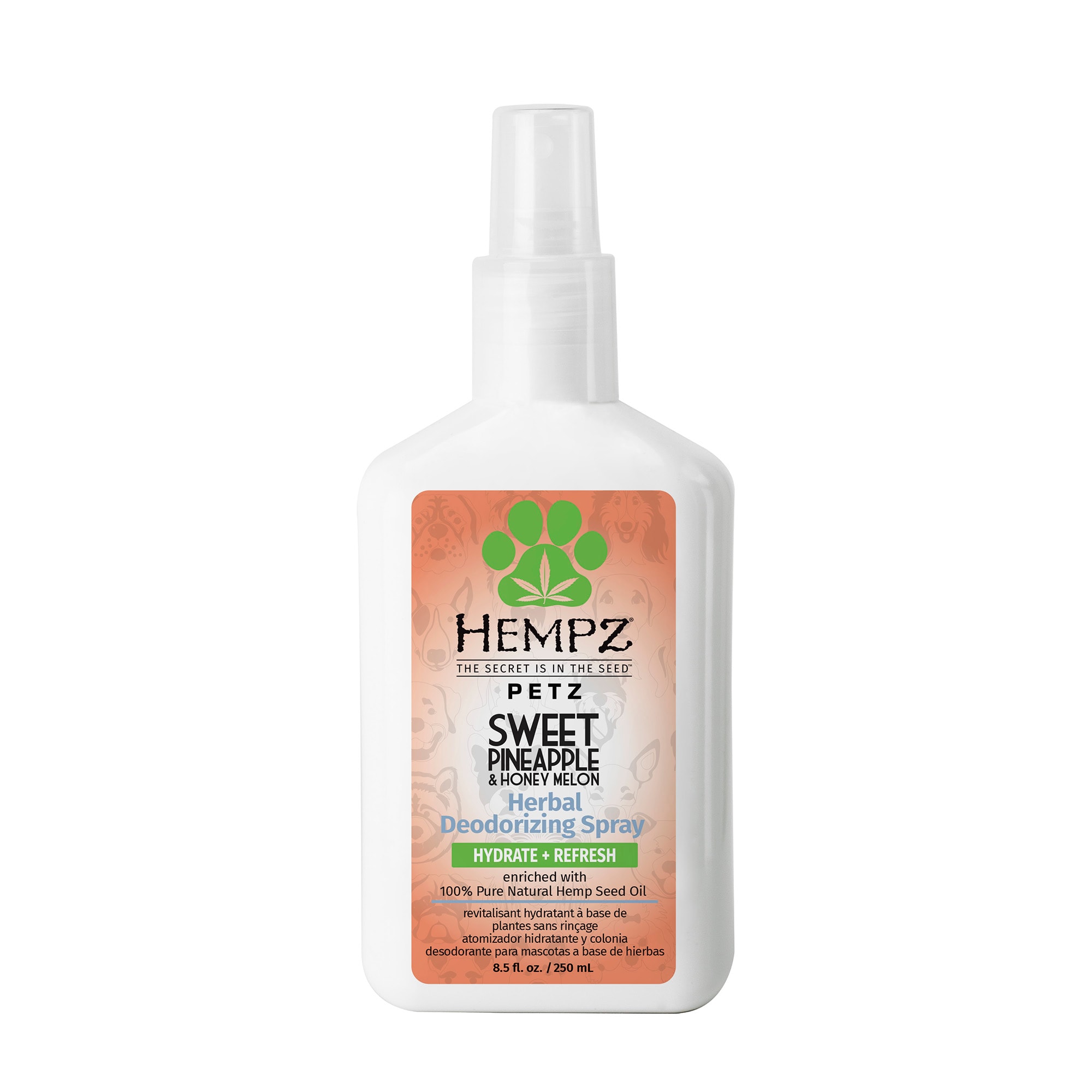 HEMPZ Sweet Pineapple & Honey Melon Herbal Deodorizing Spray for Dogs, 8.5 fl. oz.