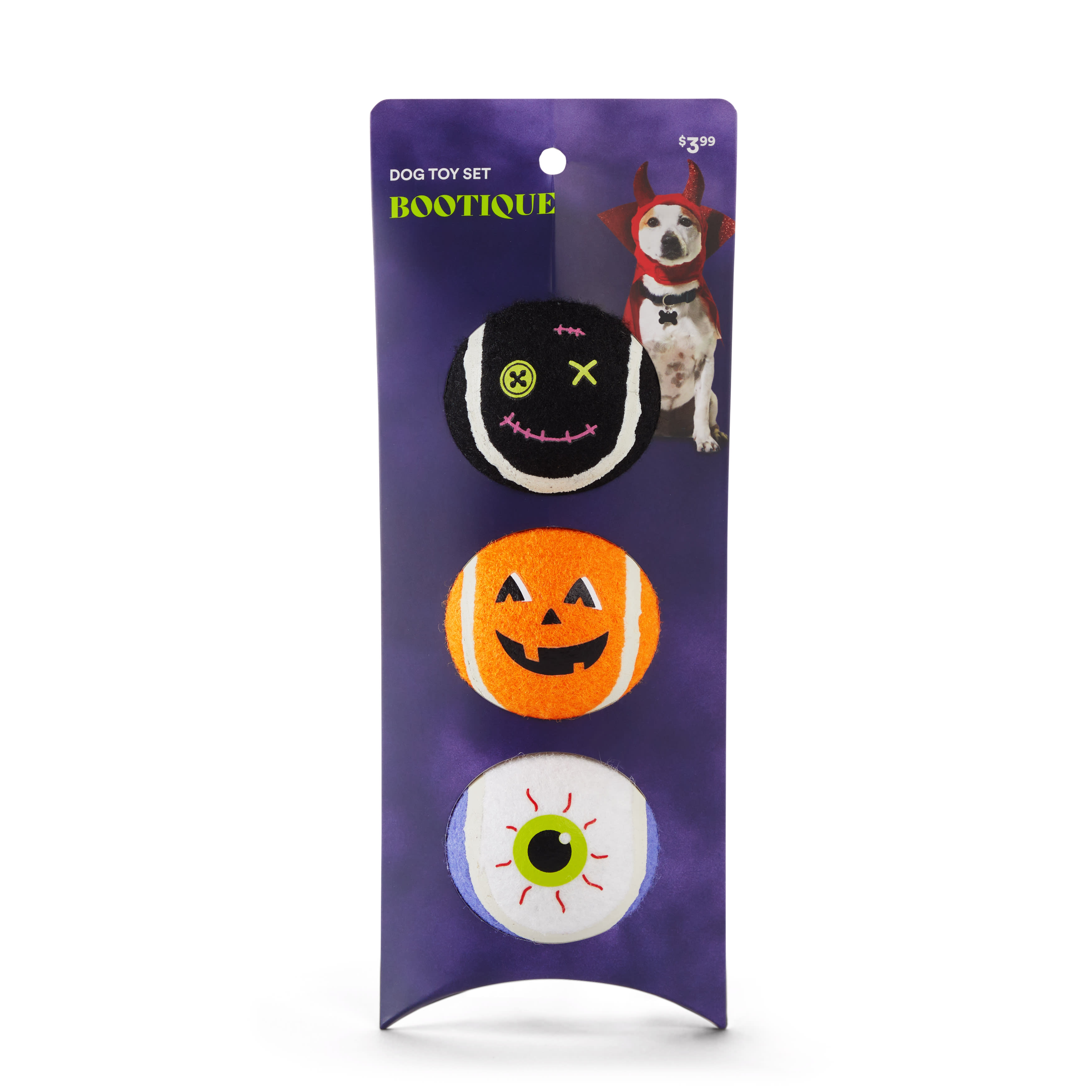 Bootique Tennis Ball Dog Toy, Pack of 3