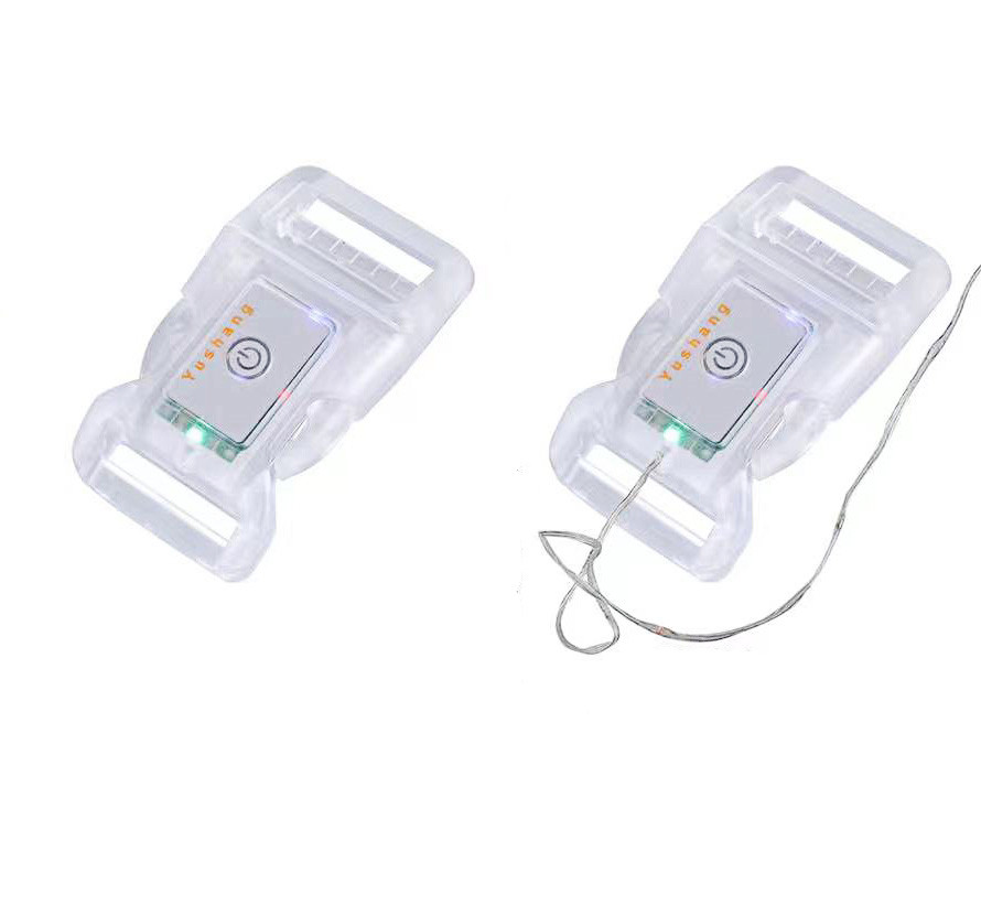 Pet accessories Led Flash buckle waterproof with reflective collar leashes Dog Collar Replacement Plastic Buckle Collar