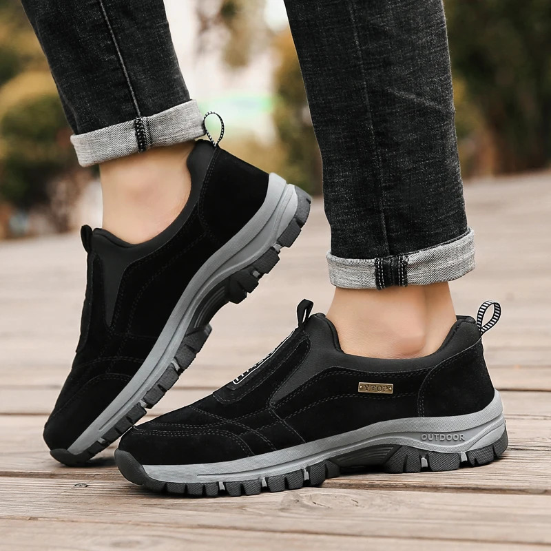 Mens non-slip casual sports shoes wear-resistant hiking shoes Outdoor 2024 fashion comfortable flat walking shoes for men 241125
