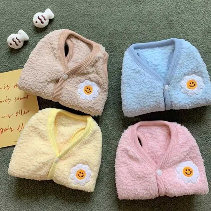 Autumn Winter Dog Cute Flower Vest Fleece Coat Cat Feet Warm Pet Dog Clothes Dogs Coat Plush Vest Dog Clothes for Small DogsXJ241125