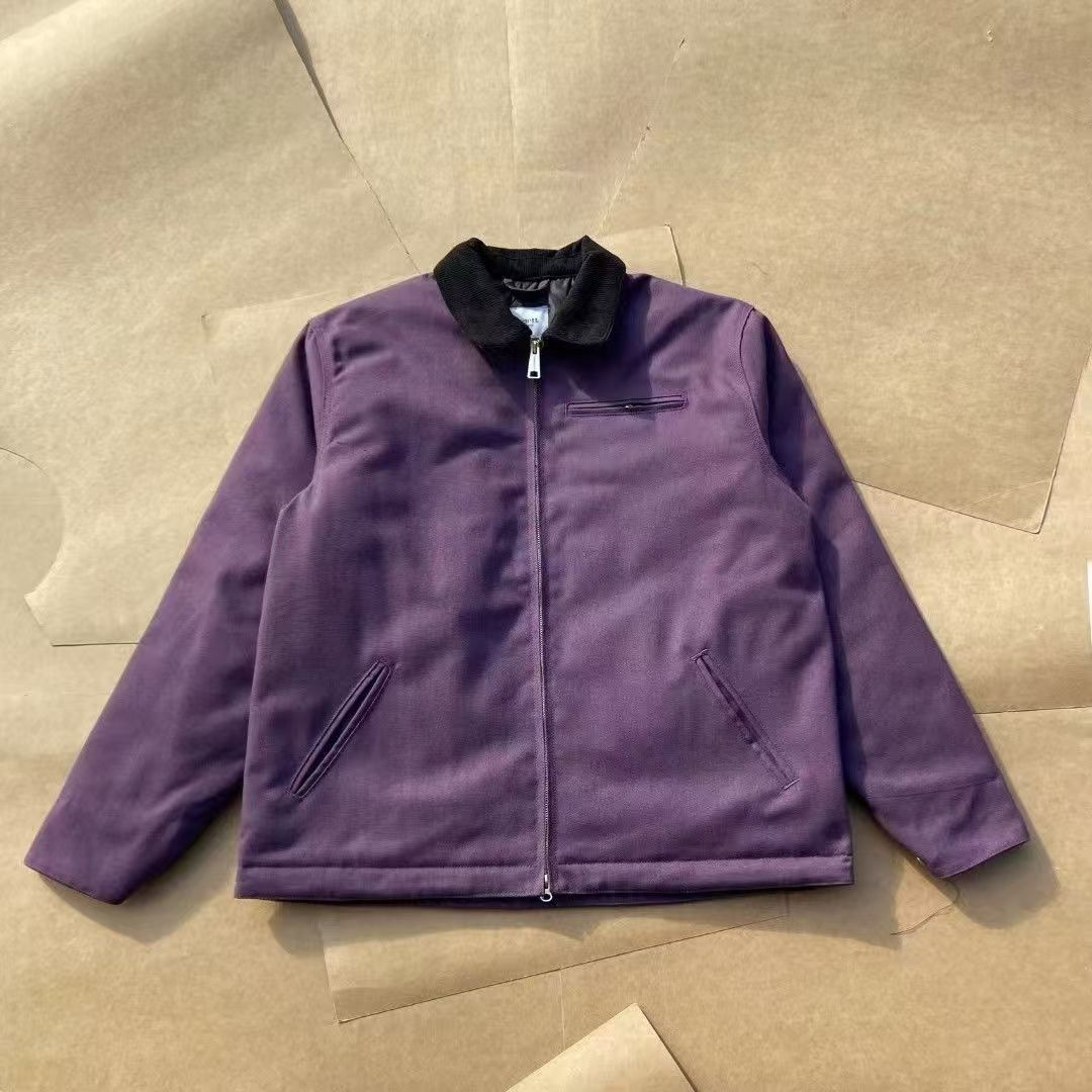 jacket designer jacket mens jackets classic vintage style canvas jacket zip jacket Heavy industry washed work jacket
