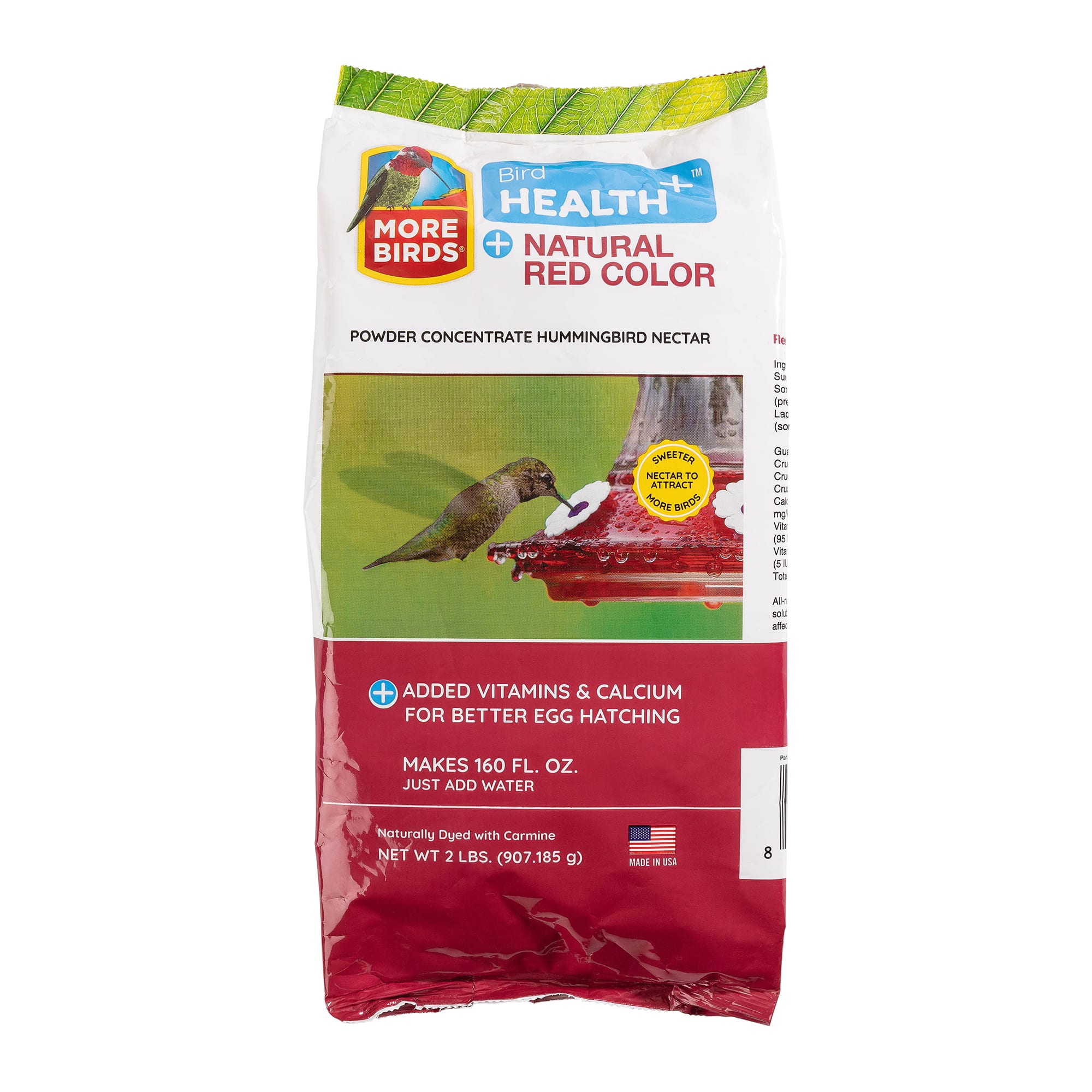 More Birds Bird Health Plus Natural Red Powder Hummingbird Nectar Concentrate, 2 lbs.