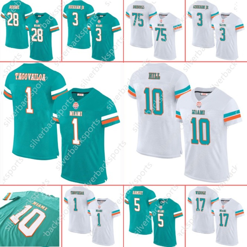 Mens/Youth DIY Shxinet Jerseys Custom Name Any Number 10 Hilll 1 Tagovaloa Wadle 5 Ramsy 99 Jason 8 Jevon ed America Game Miemi Football Jersey This b
