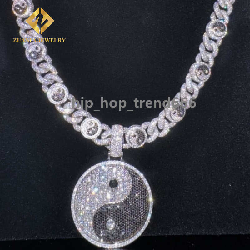 Luxury Rapper Hip Hop Iced Out Moissanite Charm Pendants Customized Fine S925 Silver D VVS Moissanite Pendant Jewelry