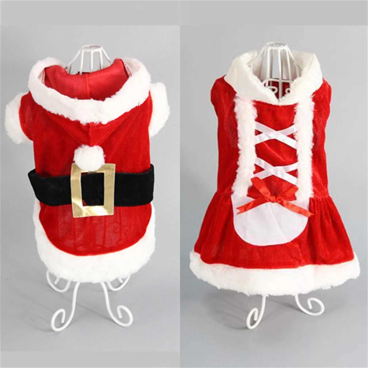 Pet Dog Christmas Clothes Santa Claus Dog Costume Winter Puppy Pet Cat Coat Jacket Dog Suit with Cap Warm Clothing For Dogs CatsXJ241125
