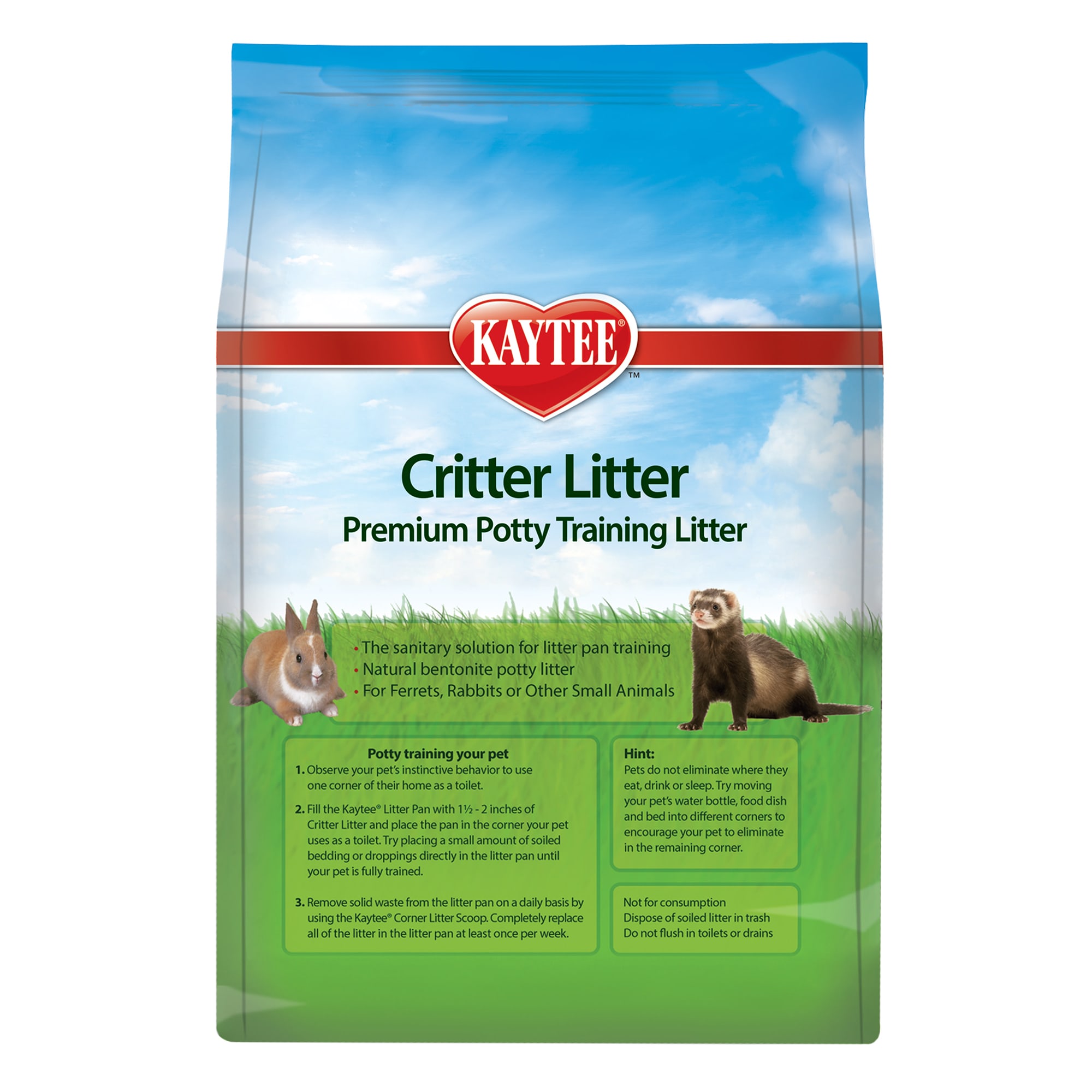 Kaytee Critter Litter Premium Potty Training Litter for Small Animals, 8 lbs.