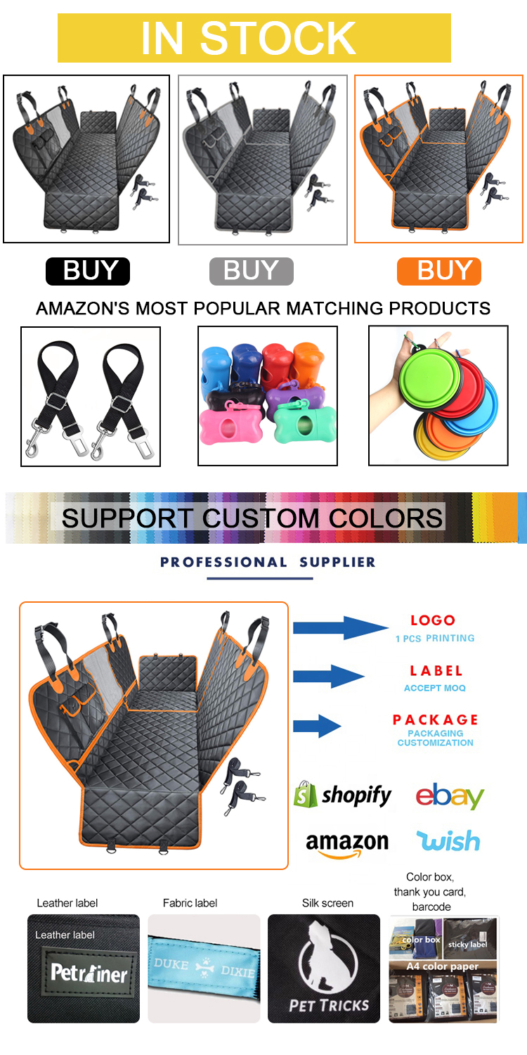 4-in-1 Dog Puppy Hammock Scratchproof Pet Car Seat Cover with Mesh Window for Cars Trucks SUVs