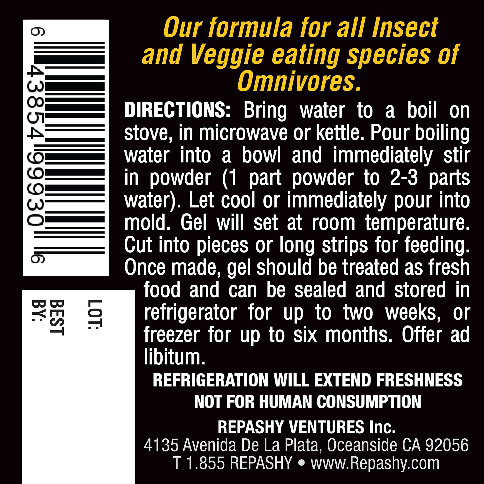 Repashy Beardie Buffet Omnivore Premix Gel, 3 oz.