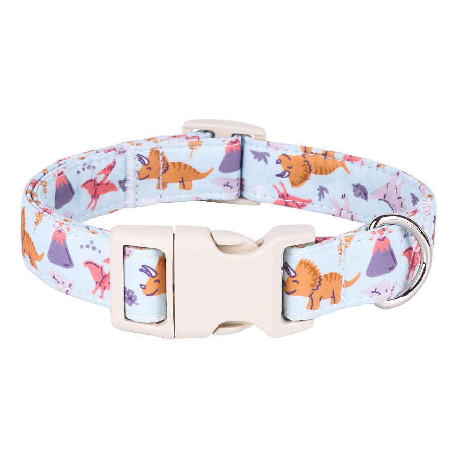 New Pet Accessories Dog Collars Premium Adjustable Roll Wholesale Pet Collar 2024 Sale Cotton RIBBONS Floral 100% Cotton Baikai