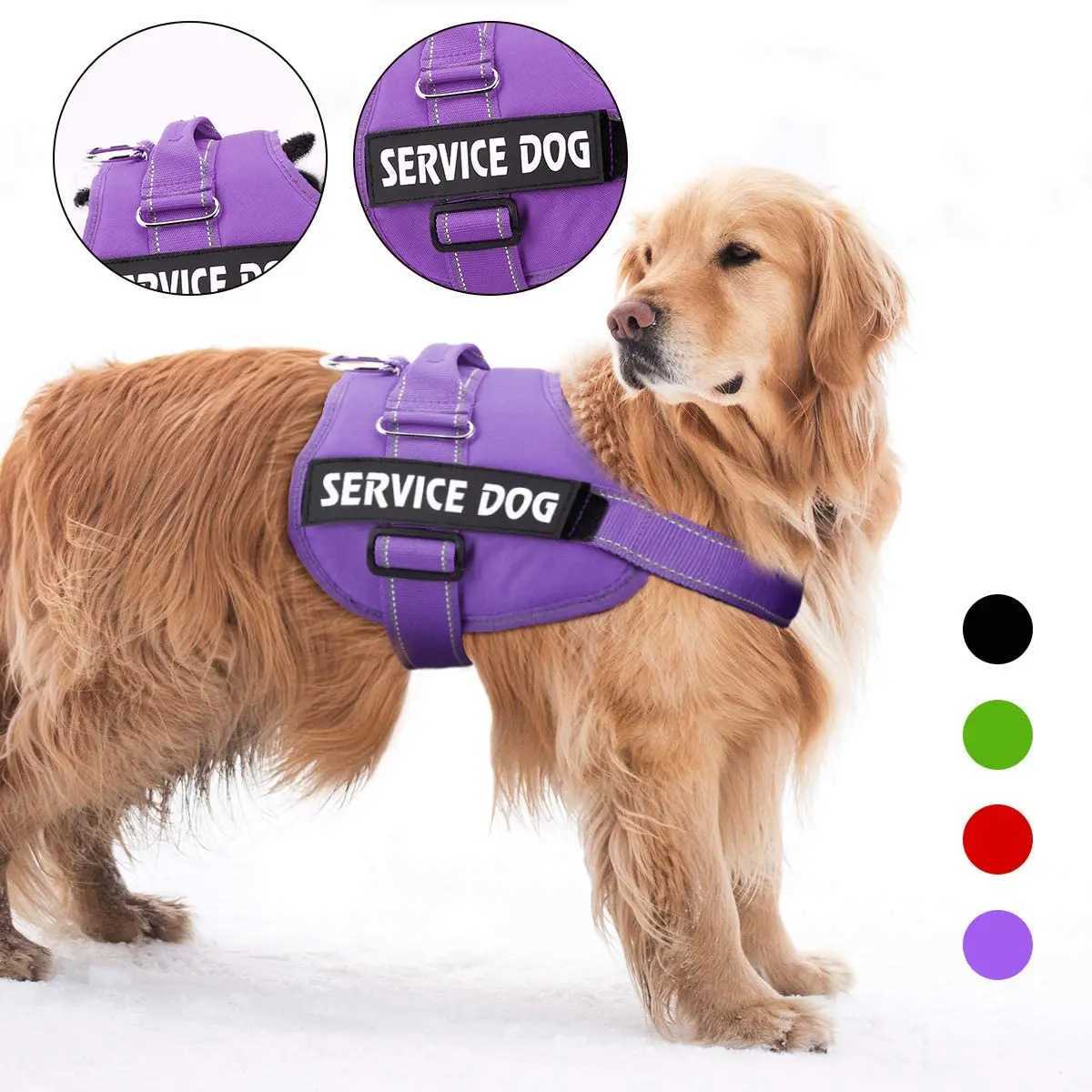 Adjustable service dog harness pet training vest reflective patch size XS S M L XL emotional support therapy dog X241125