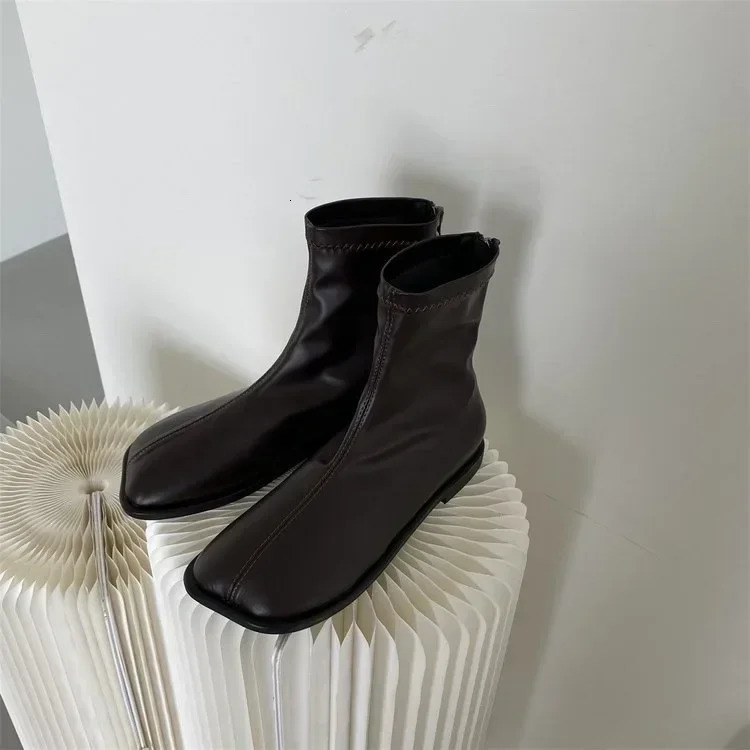 Woman Elastic Boots Fashion Ladies Thick Bottom Ankle Female Boots Nre Autumn Winter Womens Chelsea Boots 2024 241125