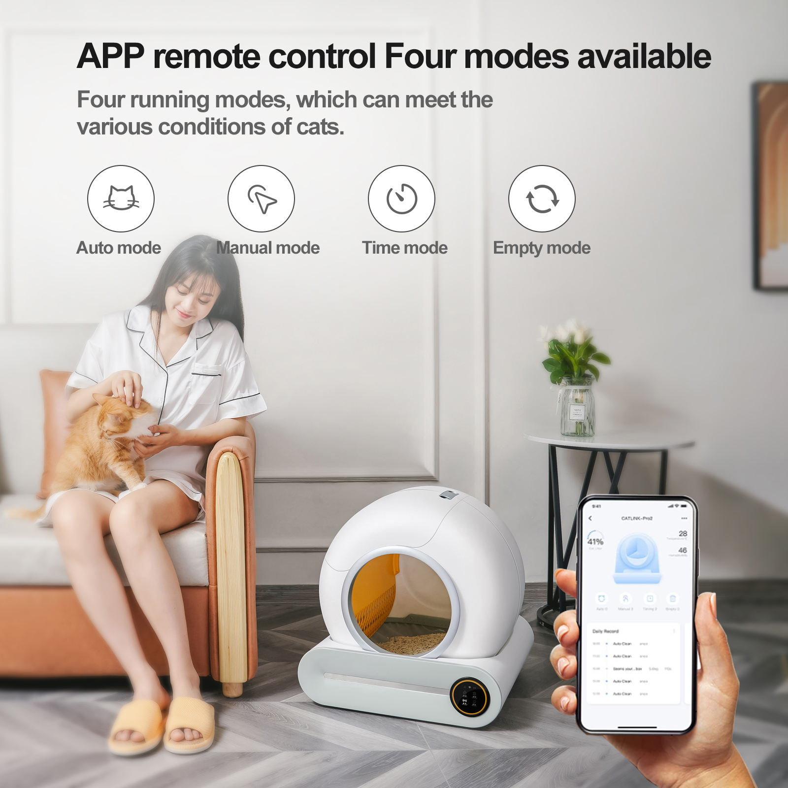 EU Warehouse Lowest Price APP Control Intelligent Smart Self Cleaning Litter Box For Cats Automatic Cat Toilet Litter Box