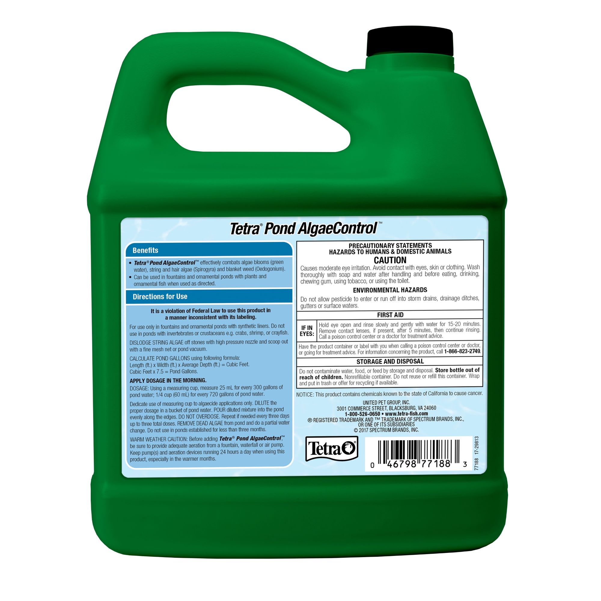 TetraPond Algae Control Controls Green Water and String Algae In Ponds, 101.4 oz.