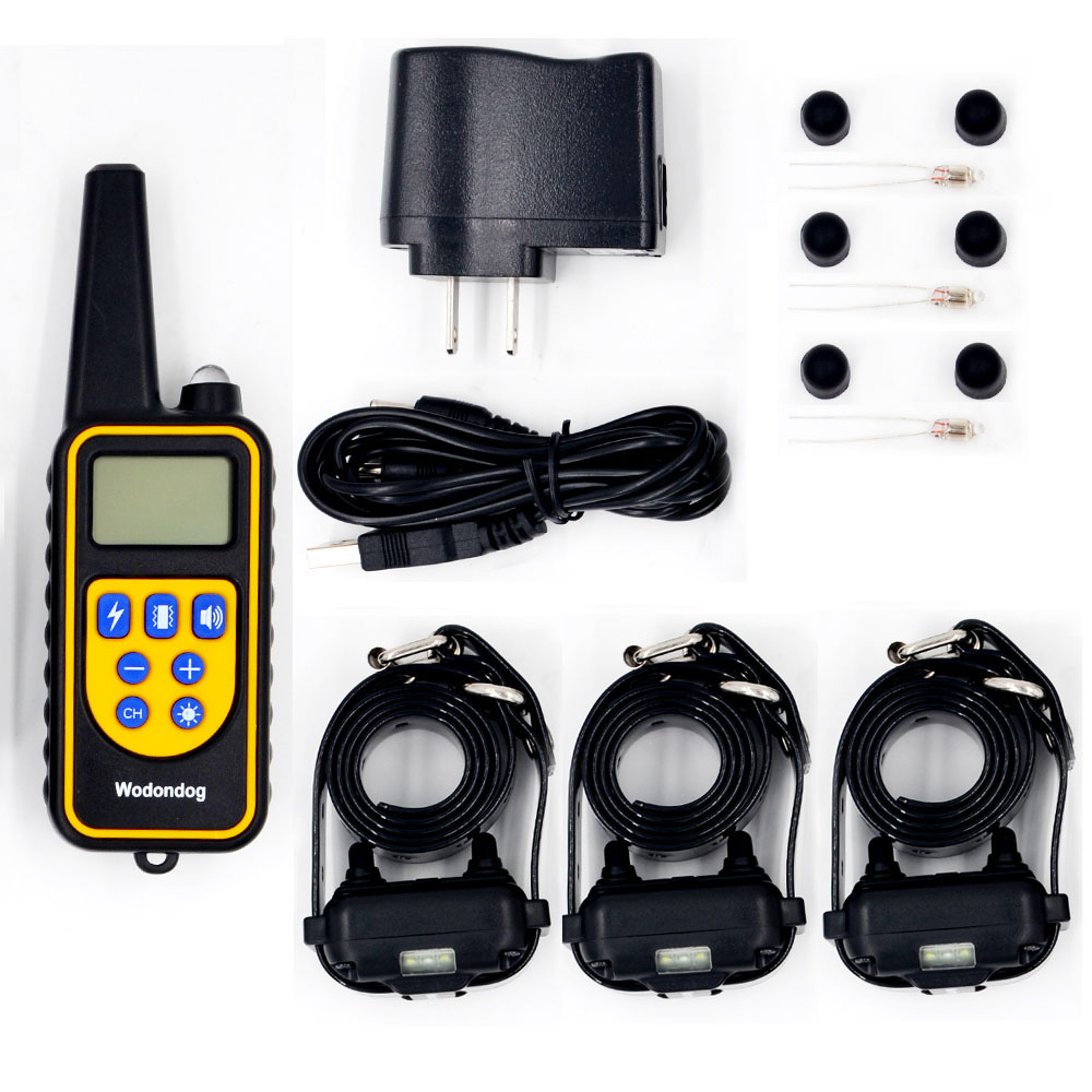 Wodondog 800 Yards Rechargeable Waterproof Remote Control Slave Dog Training Collar Device For Training Dog