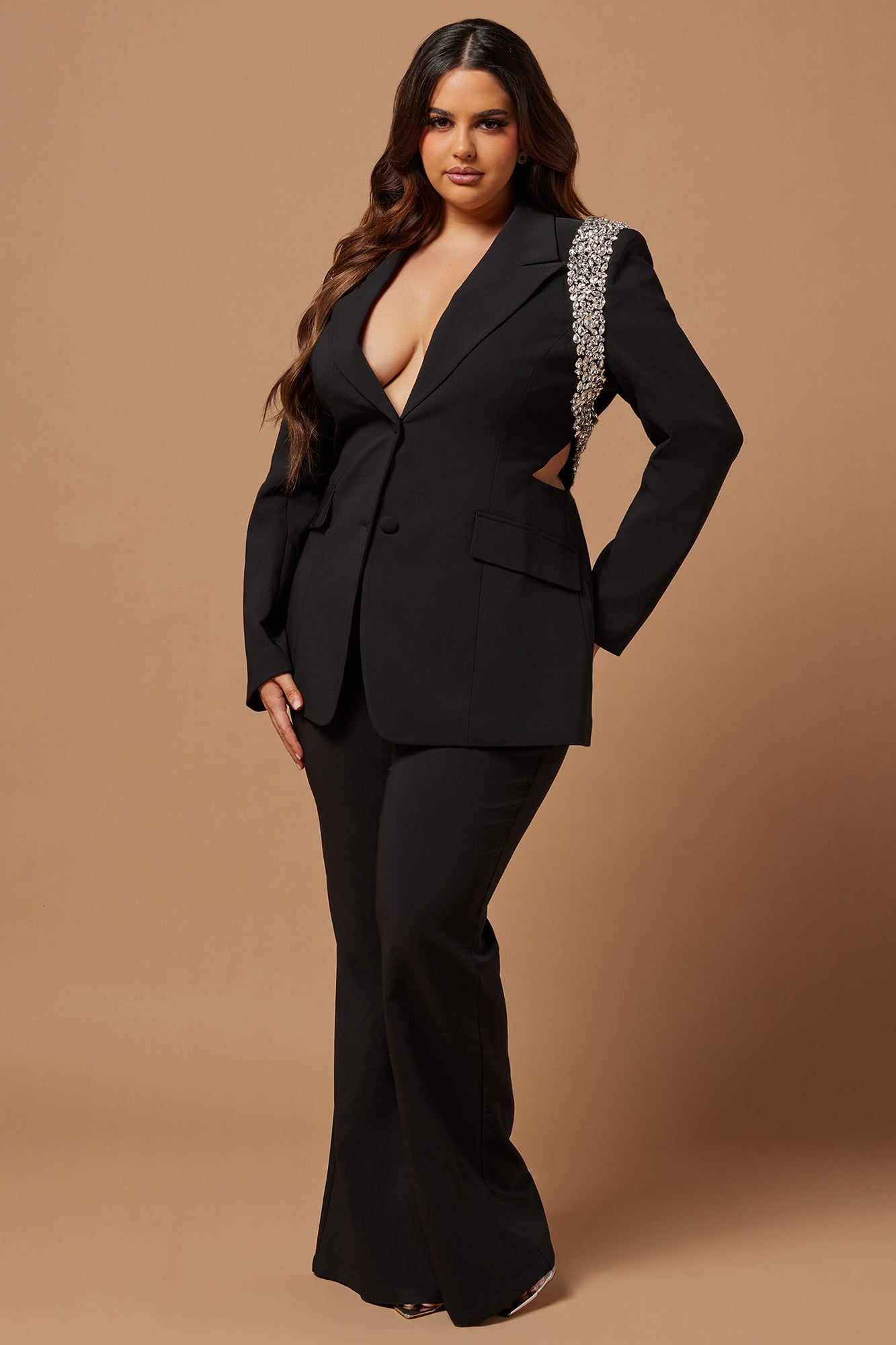 Sexy Women Suits Crystal Single Breasted Blazer Ladies Outfits Fit Mother Of The Bridal Suit 2 Pieces Sets Pants Coat Customized