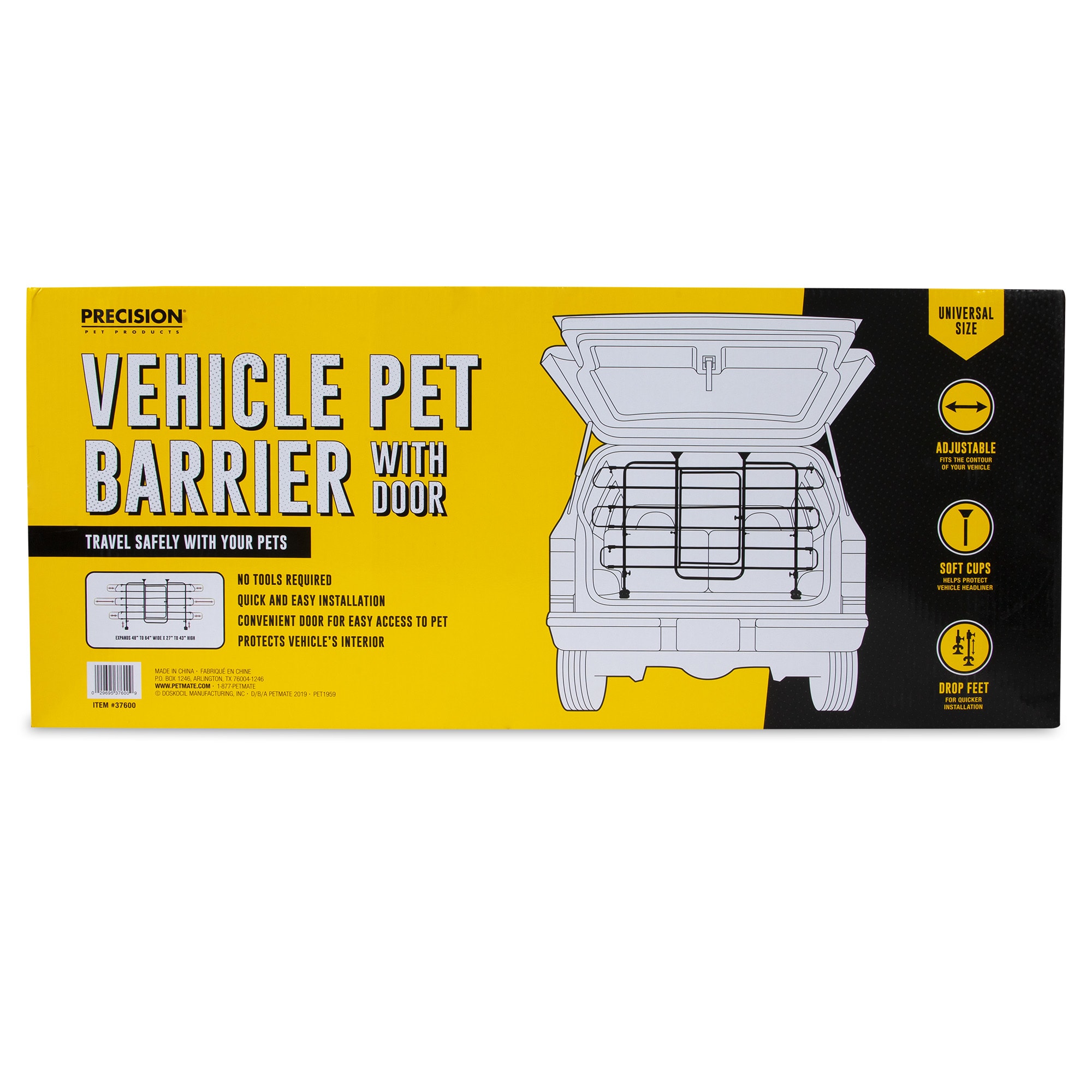Precision Pet Vehicle Pet Barrier with Door, 69" W X 47" H