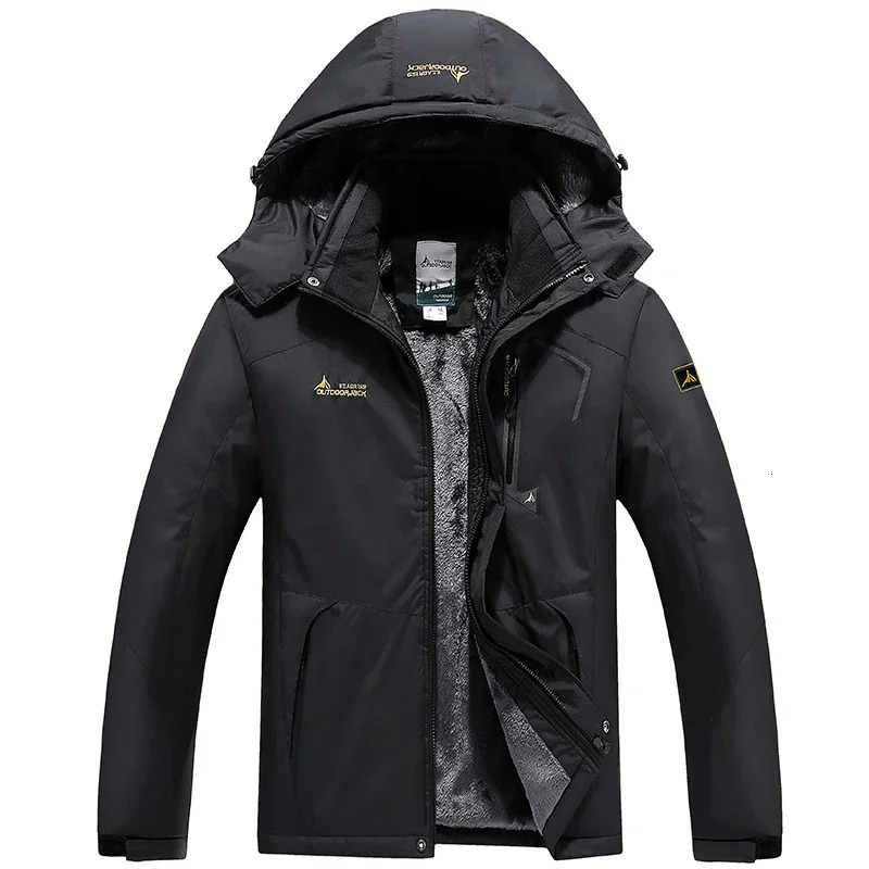 Outdoor plus cashmere Jacket threedimensional lock temperaturecold warm waterproof wind fabric ventilation coat 241112