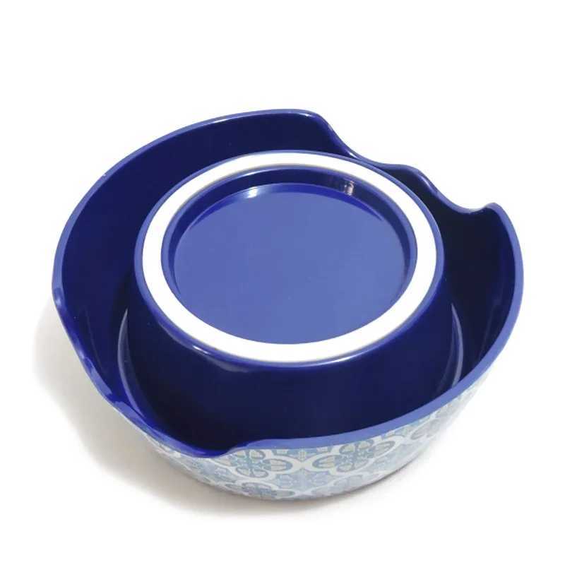 Double Ear Feeding Bowl for Cats and Dogs General Slow Food Bowl Pet Supplies Flat Bottom Designer LuxuryXJ241125