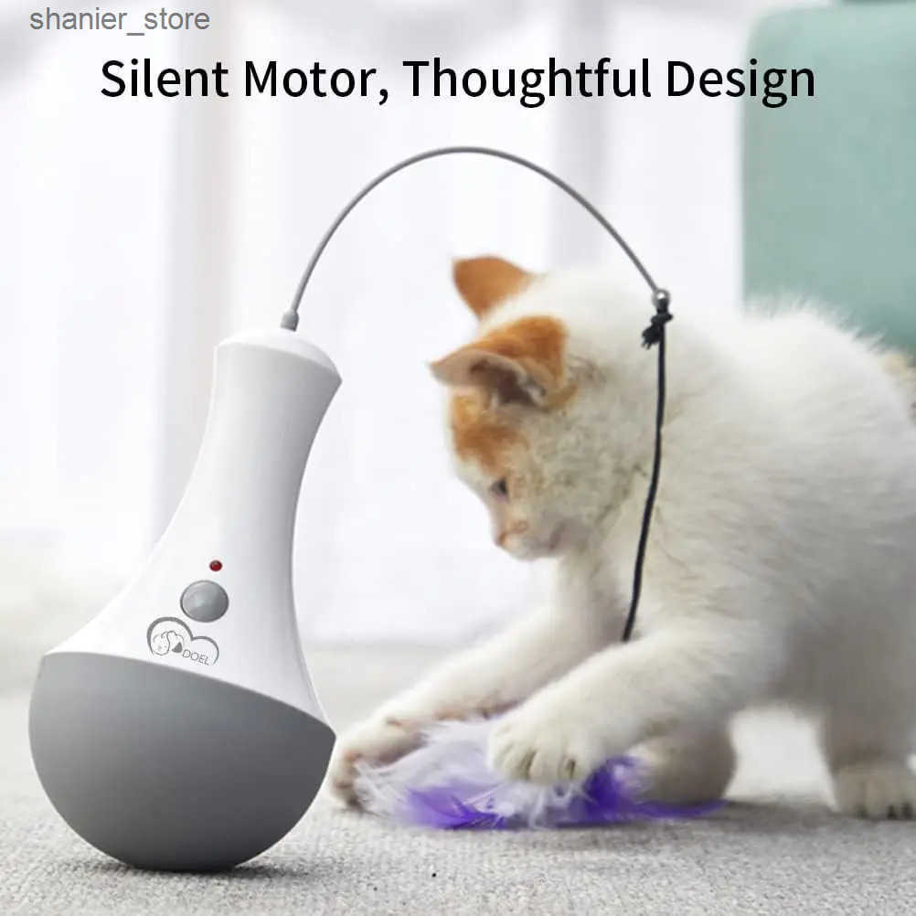 Cat Interactive Electronic Toys Cat Interactive Toy Fun Feather Kitten Teasing Indoor Game Automatic Toy Gift Cat Feather Toy L240910