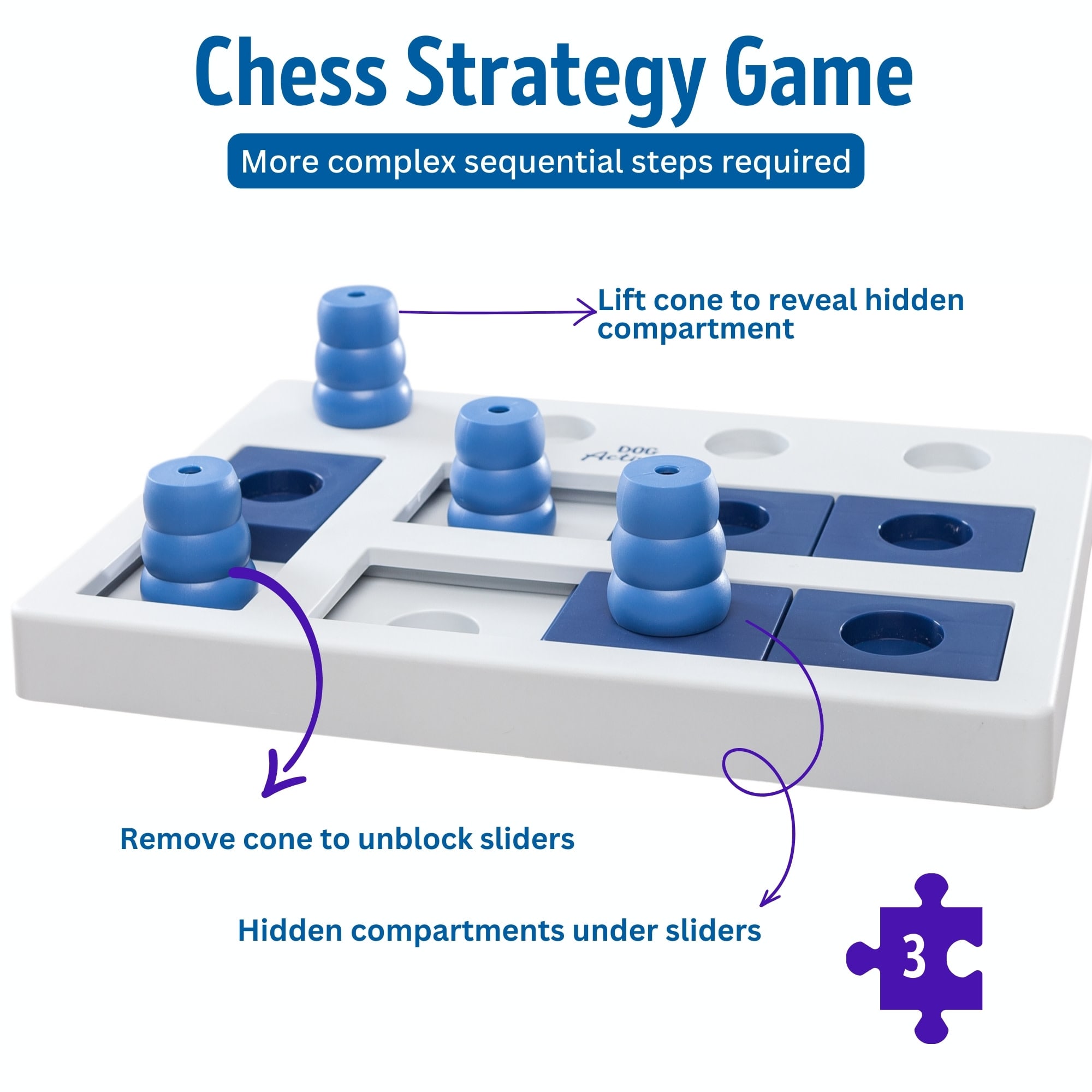 TRIXIE Activity Chess Dog Toy, 15.75" L X 10.5" W X 3.75" H
