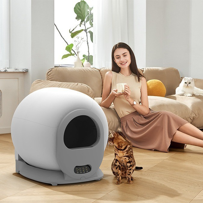 Wholesale pet smart cat litter box automatic cleaning large fully enclosed deodorizing and splash-proof electric cat toilet