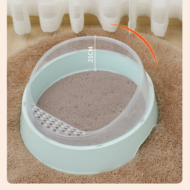 2022 new cute cat litter box accessories pet cleaning plastic large space training cleaning cat toilet cat litter box