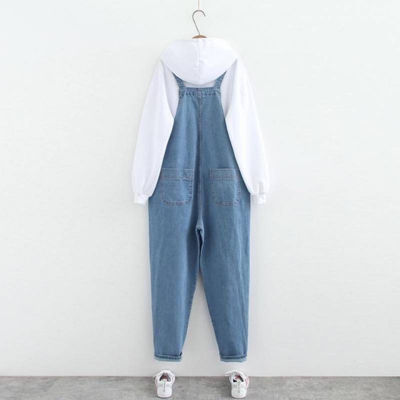 plus size womens clothing jumpsuits for women New harem style denim overalls trousers extra large size loose across the thigh thick and slimming