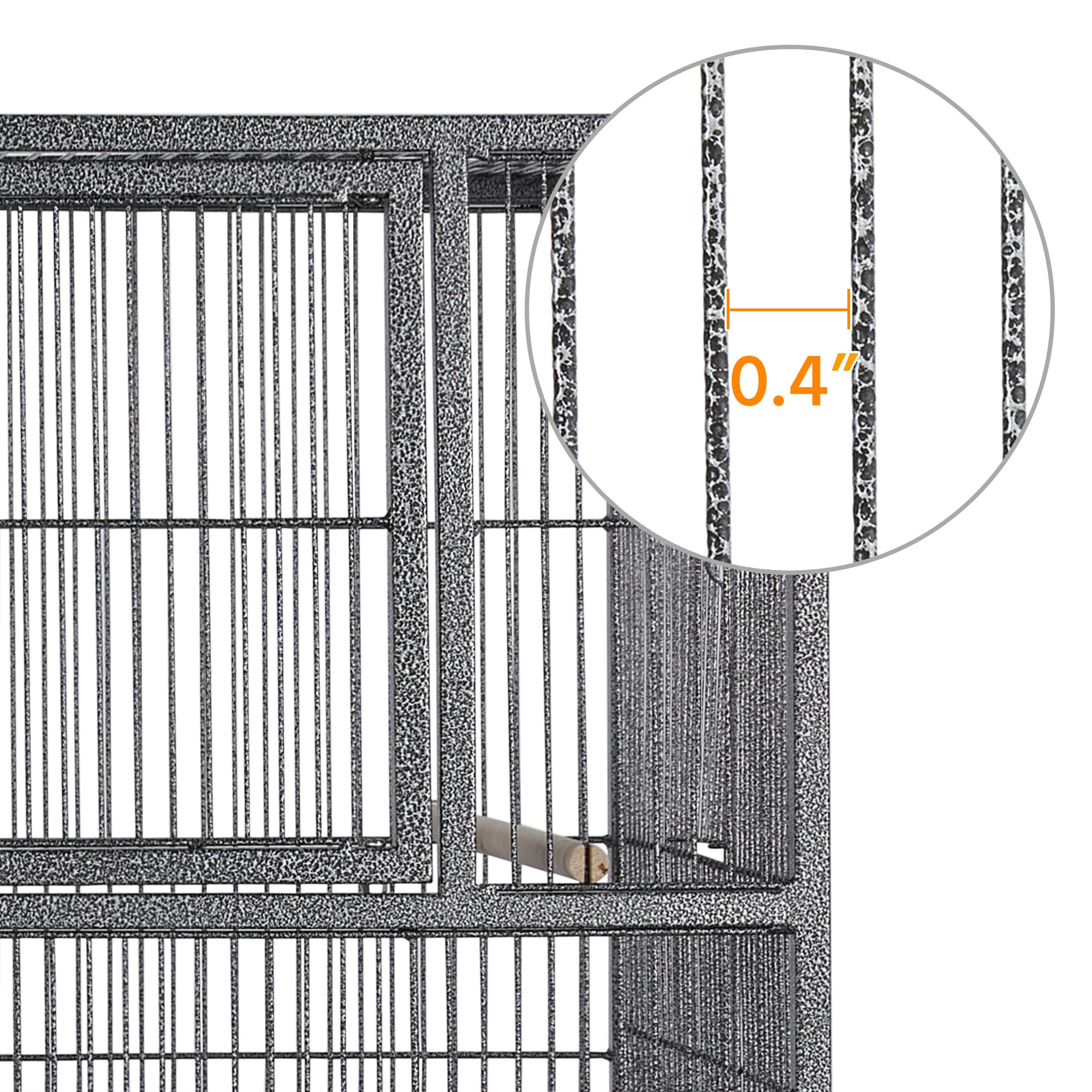 Topeakmart Black 21" Divided Bird Cage for Small Birds