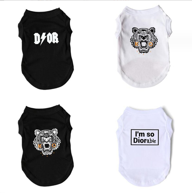 Wholesale New Fashion Dog Clothes Summer Cheap Funny Summer Pet Vest Logo Blank Small Medium Dogs Dog T Shirt Pet Clothing