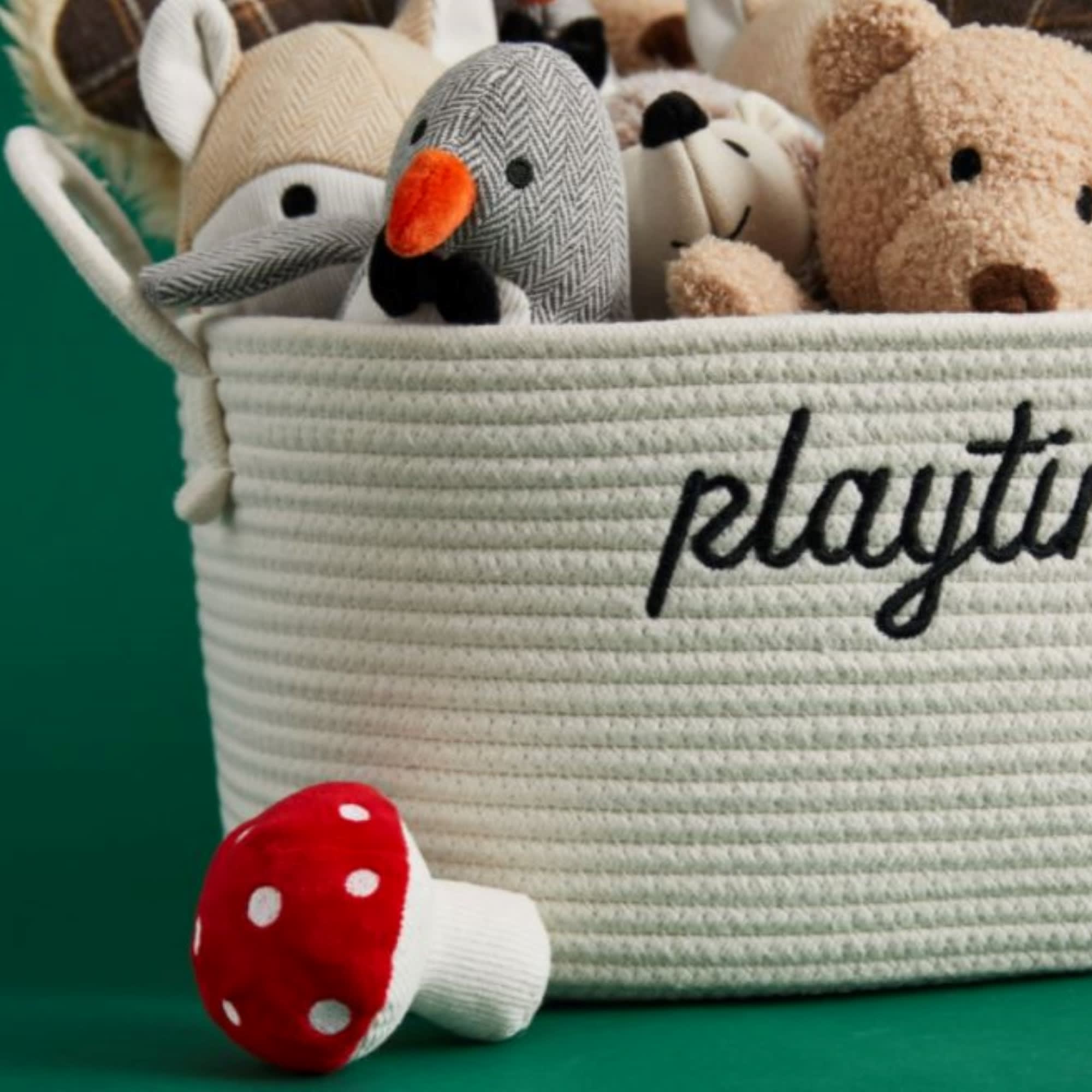 Harry Barker White Playtime Dog Toy Bin, X-Large