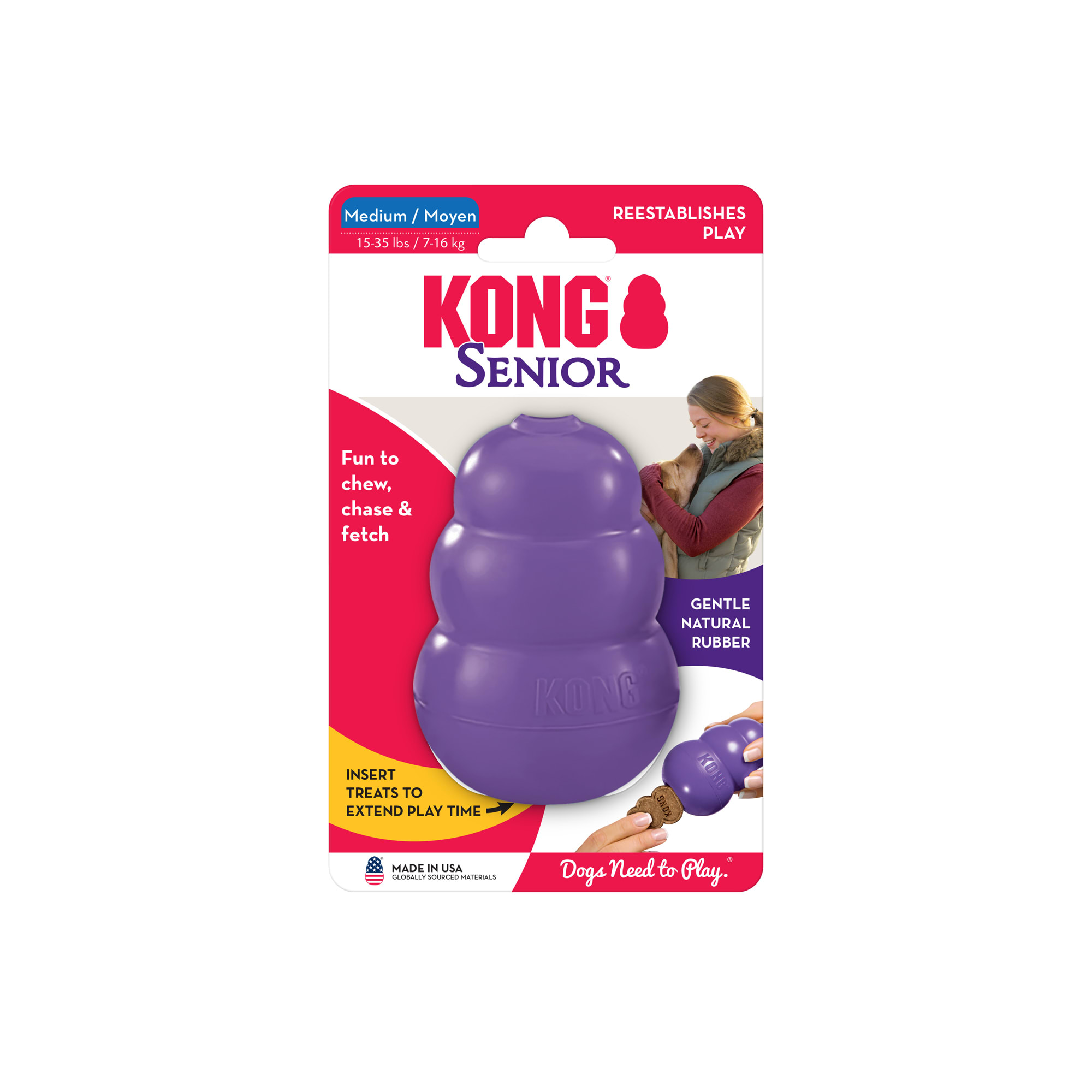KONG Senior Dog Toy, Medium
