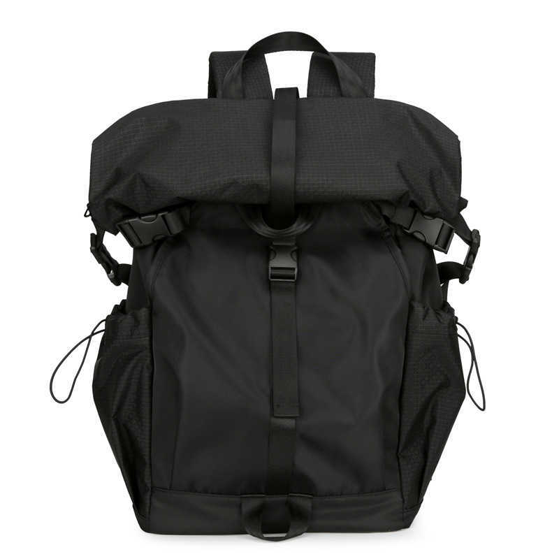 Rolling mouth men's backpack charter can accommodate large capacity travel, cycling, commuting, computer, college student backpack 241125