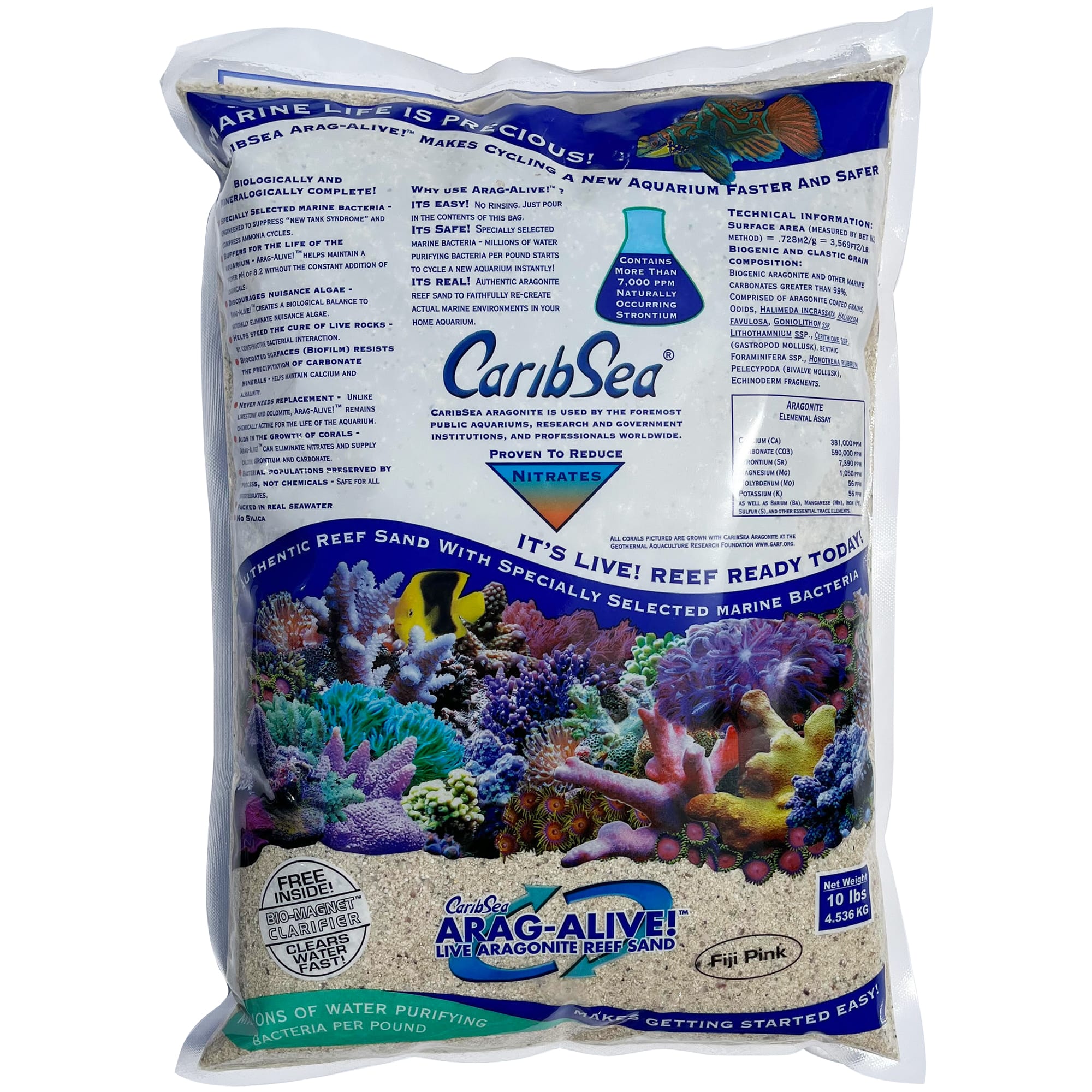 CaribSea Aragalive Aquascaping Fiji Pink, 10 lbs.