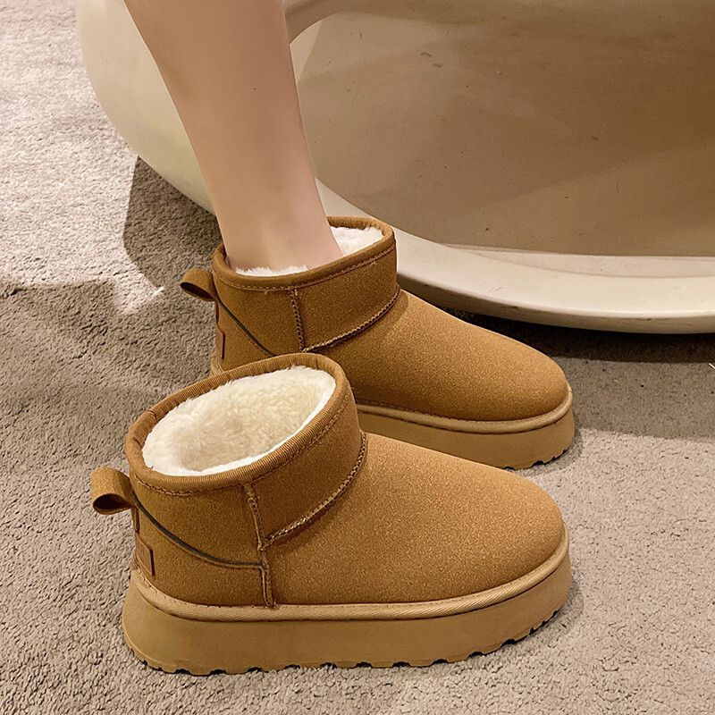 designer boot Velvet snow boots for women, thick soled 2024 winter new fur integrated fashion short boots, thick anti slip cotton shoes 651