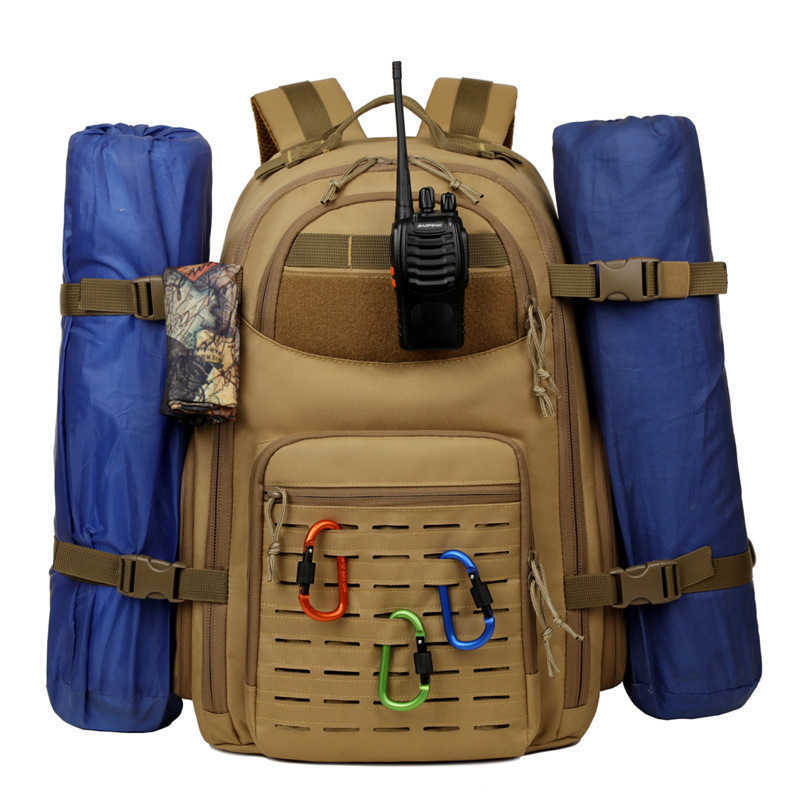 New Outdoor Large Capacity Tactical Backpack Multi functional Backpack Hiking, Camping, Leisure Bag Computer Bag 241125