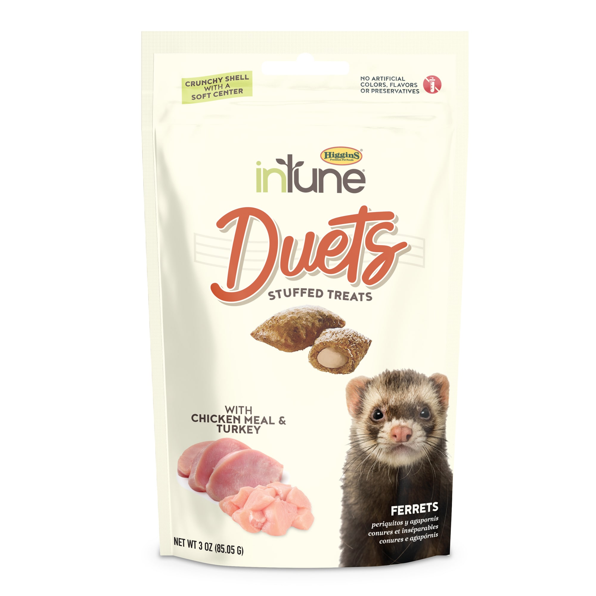 Higgins InTune Duets Chicken Meal & Turkey for Ferrets, 3 oz.