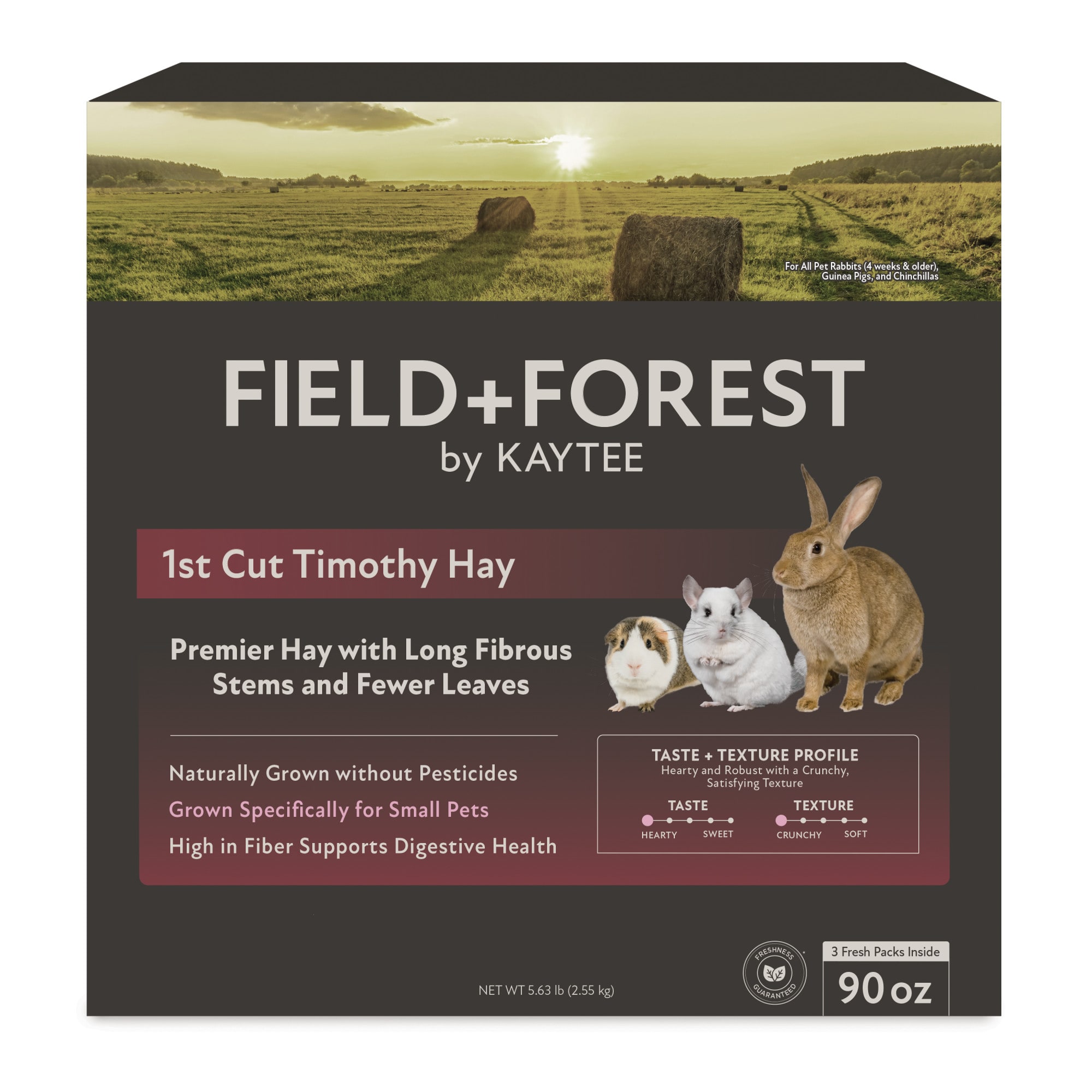Kaytee Field+Forest 1st Cut Timothy Hay for Rabbits & Small Animals, 90 oz.