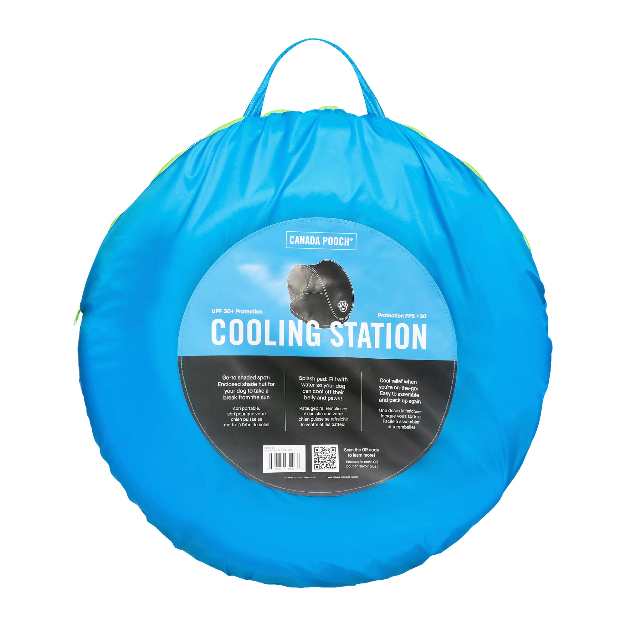Canada Pooch Blue Chill Seeker Cooling Station with Splash Pad for Dogs, 47.25" L X 39" W X 32" H