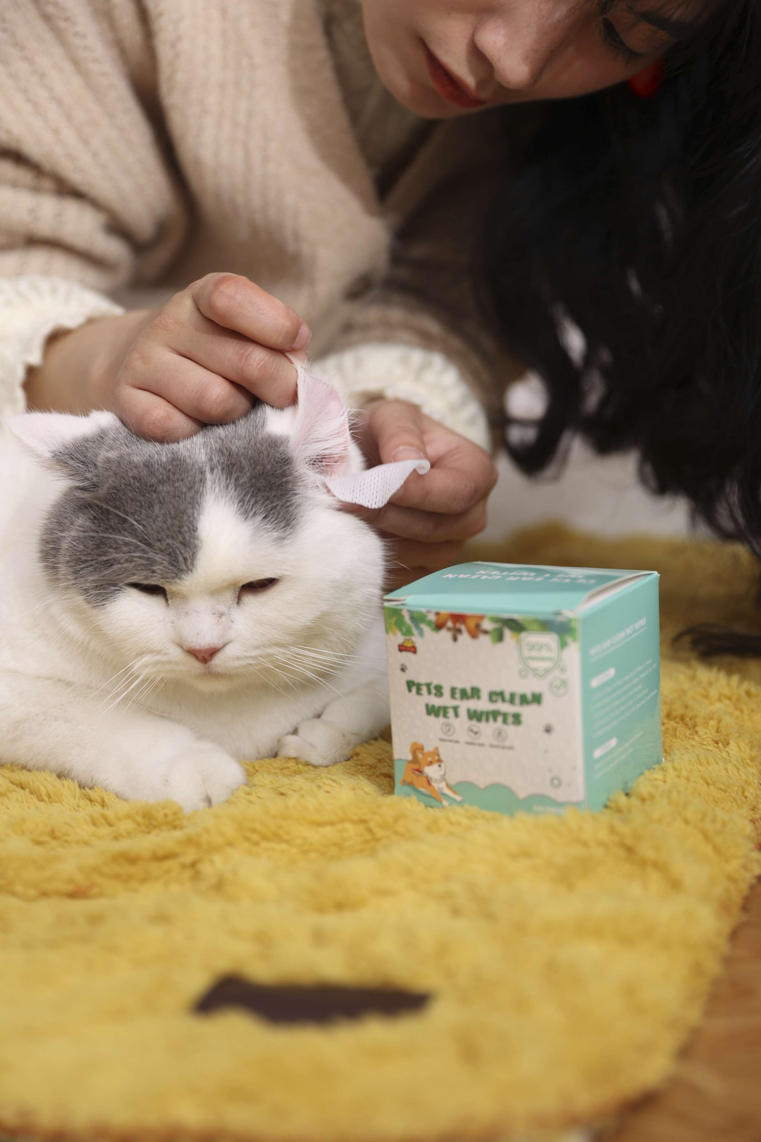 Pet Grooming Cleaning Tool Soft Non-Woven Cat Dog Wipes Pet Ear Wet Wipes