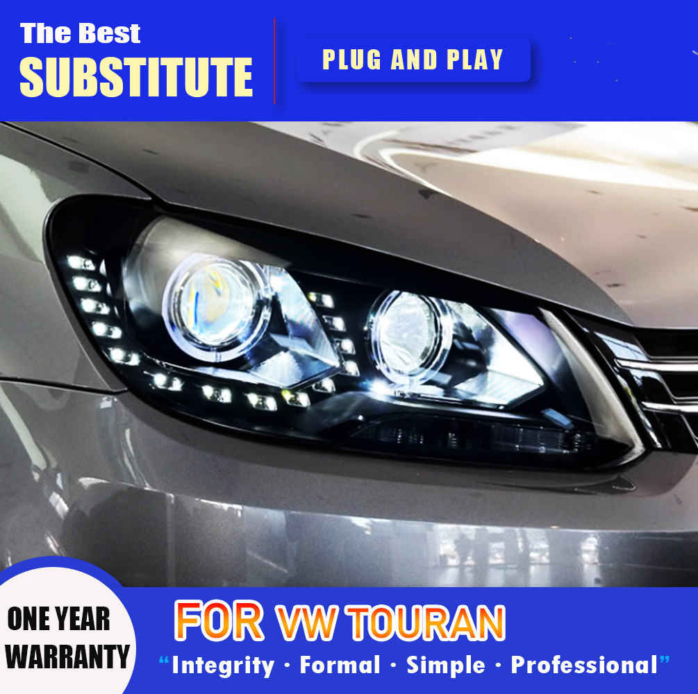 Headlights for VW Touran LED Headlight 2010-20 15 Head Lamp Upgrade DRL Dynamic Signal Lamp Front light Assembly