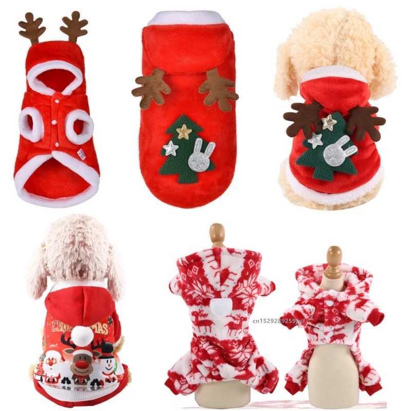 Winter Dog Christmas Jumpsuit Clothes Warm Pet Jacket Coat Costume for Small Medium Dogs Cats Overalls Puppy York ChihuahuaXJ241125