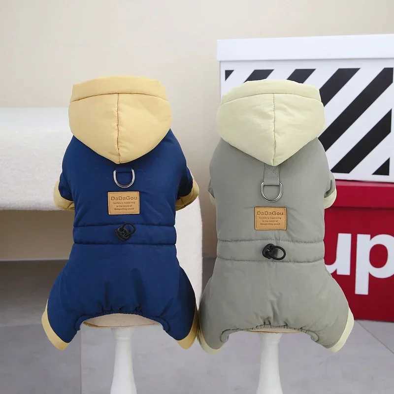 Dog Winter Thicken Coat Warm with D Ring Pet Jumpsuits Puppy Jacket for Small Medium Dogs Overalls Chihuahua Bulldog CostumesXJ241125